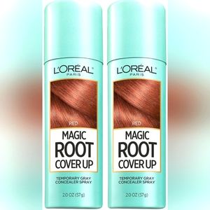 NWT Magic Root Cover Up Spray, RED, L'Oreal Paris - 2oz (Pack of 2)